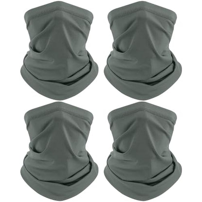 TICONN Neck Gaiter for Men Women, Cooling Bandana Face Mask Cover Gator - color: 4 Dark Gray, style: Quick Dry