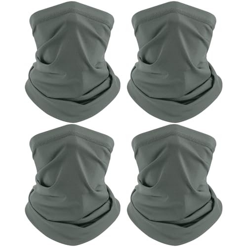 TICONN Neck Gaiter for Men Women, Cooling Bandana Face Mask Cover Gator - color: 4 Dark Gray, style: Quick Dry