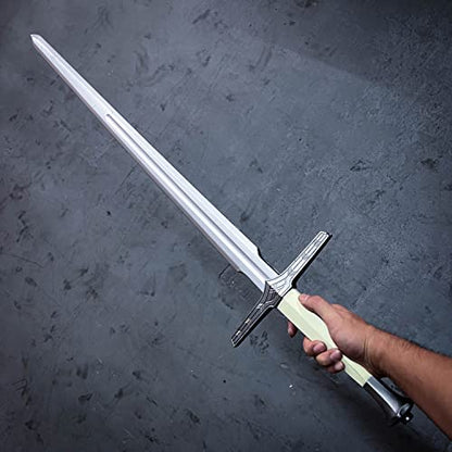 LALAPORT 41 Inch 2 PCS Medieval Foam Witcher Hunting Long Sword Set for Cosplay LARP Costume Halloween Xmas Gifts (TV Steel & Silver) - style: TV Steel & Silver