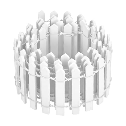 M METERXITY 1-Pack Miniature Fairy Garden Fence, 35 Inch 90x5cm Wooden DIY Small Wood Decorative Picket Fence for Dollhouse/Crafts/Diorama Project, Micro Landscape Ornaments [White] - color: White