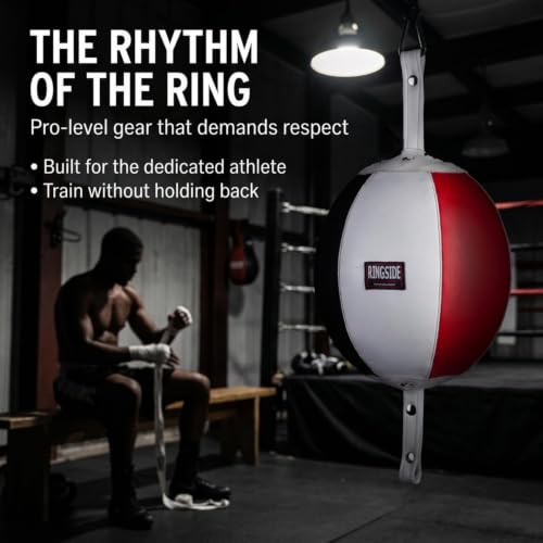 Ringside Leather Boxing Double End Bag with Bungee Cables - size: 5"