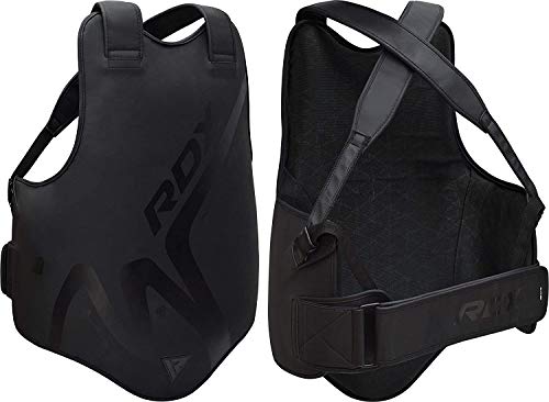 RDX Chest Guard for Boxing, MMA Training -Convex Skin Leather Body Protector for Muay Thai, Martial Arts, Sparring Rib Shield Armour for Kickboxing, Taekwondo & BJJ