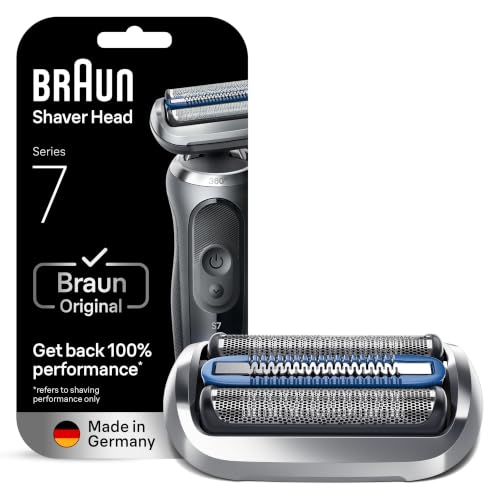 Braun Series 7 Electric Shaver Replacement Head, Easily Attach Your Shaver Head for a Shave as efficient as Day one, Compatible with New Generation Series 7 Shavers, 74S, Silver