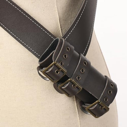 BLESSUME Medieval Knight Belt with Sword Frog Holster Rapier Scabbard Holder 1pc - color: Brown 1