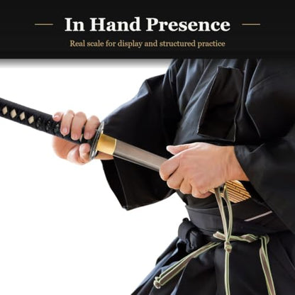 Katana Samurai Sword, 1045 Carbon Steel, Hand Forged, Full Tang - color: Bamboo and Bamboo Pattern Saya