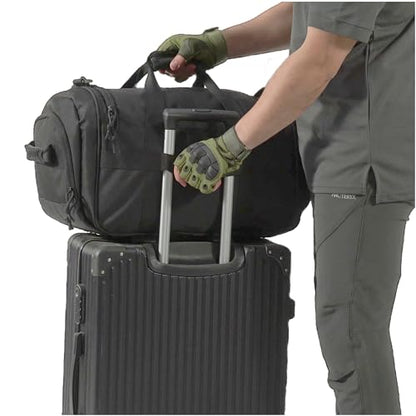 APRlLBAY 43L Large Capacity Military Duffel Bag - Tactical Gym Bag/Weekender for Men & Women (Jet Black) - color: Black