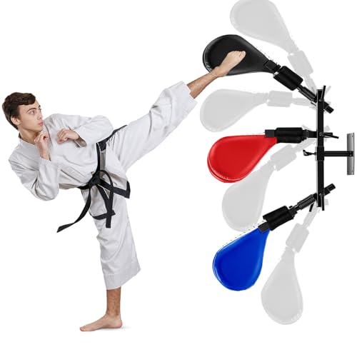 Seenelling Taekwondo Kick Pads Boxing Pads Taekwondo Karate Sparring Gear Boxing Paddles Kicking Targets Martial Arts Training Equipment with Mounting Bracket for Youth Men - color: Multicolor, size: 3 Kicking Targets