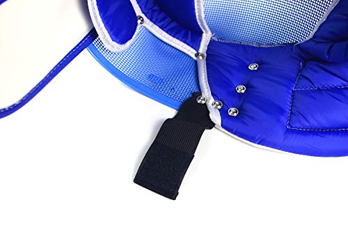 LEONARK Fencing Foil Mask Fencing Helmet CE 350N Certified National Grade Masque - Fencing Protective Gear - color: Blue, size: Small