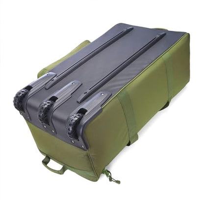 120L Travel Duffle Bag With Wheels Expandable Rolling Travel Bag for Men - color: Green