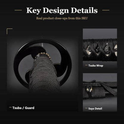 Wakizashi Iaito, Unsharpened Aluminum Alloy Iaido Training Sword - style: Tomoe Crest