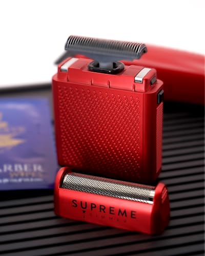 Supreme Trimmer Replacement Foil & Cutter SB11 | Hypoallergenic Foil for STF101 Solo | Red - color: Red