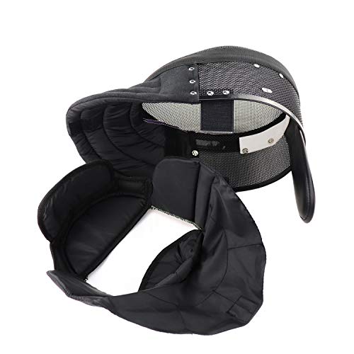 LEONARK Armoury Hema Helmet- Fencing Coach Mask - CE 350N Certified National Grade Masque - Fencing Protective Gear with Storage Bag - color: Detachable, size: X-Small
