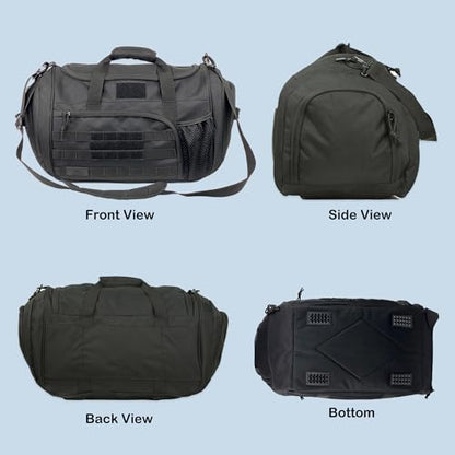 APRlLBAY 43L Large Capacity Military Duffel Bag - Tactical Gym Bag/Weekender for Men & Women (Jet Black) - color: Black