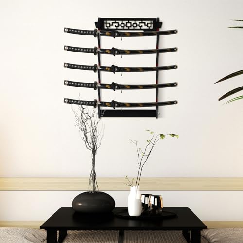 Katana Sword Rack Wall Mount, Hanging Stands for Sword Display,5 Tier - size: 5 Tier