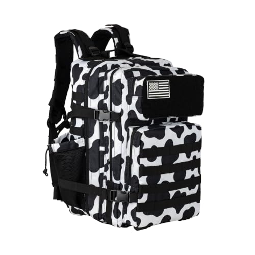 gracedon Tactical Backpack - Military Molle Bag 3 Days Pack for men and Women Large Assault Rucksack 25-45L (25L-Cow color) - color: 25l-cow Color