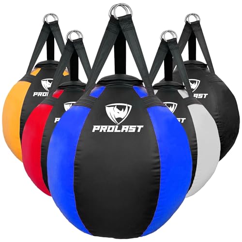 Wrecking Ball Heavy Punching Bag for Adults, Hook and Uppercut, Body Snatcher, Boxing, MMA, Muay Thai, 65 lbs - color: Blue / Black, size: Unfilled