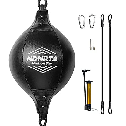 Double End Bag, (Classic Style Upgraded),Improve Reaction Speed, Boxing Equipment, Durable, Double End Punching Bags, Home Gym, Floor to Ceiling, for Boxing (Shipped from the U.S) - color: Black