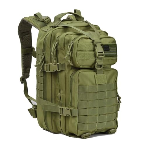 REEBOW GEAR 38L Tactical Backpack for Men 3 Day Military Bug Out Bag - color: Green
