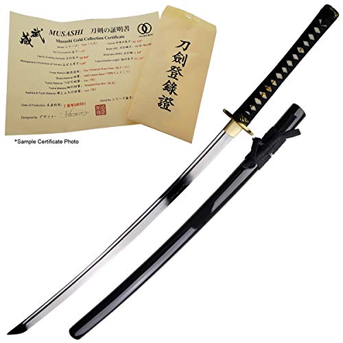 Musashi - Hand Forged Katana, Ryoushi 漁 Clay tempered 1060 carbon steel blade Samurai Sword