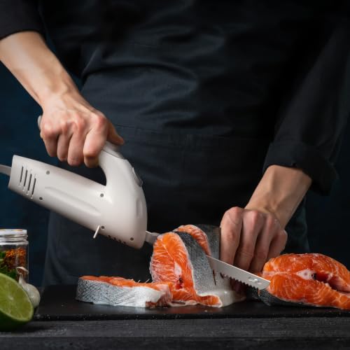 Homaider Replacement Blades for Electric Knife – Compatible EK-100 Only - 2 Stainless Steel Serrated Blades - size: Replacement Blades