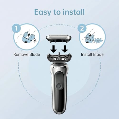 73S Series 7 Replacement Shaver Head for Braun S7 360 Flex Compatible, Replacement Blades for Braun Series 7 7020s 7025s 7027cc 7071cc 7075cc 7085cc (2PCS) - size: 2 Count