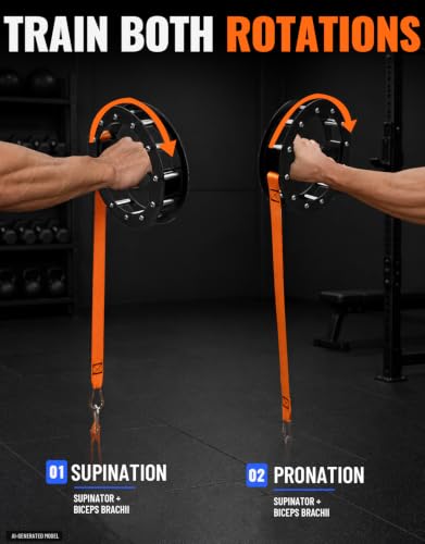 Fitarc Forearm Wrist Strengthener Grip Strength Trainer - color: Forearm Rotator With Band