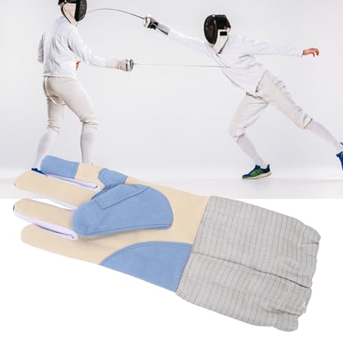 Sorandy Fencing Glove for Sabre Epee Foil, Anti Skid, Right Hand, Padded Mittens, Professional Equipment for Child and Adult (L)