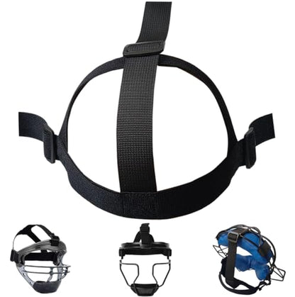 2PCS Elastic Catcher Mask Harness Replacement, Adjustable Strap for Baseball & Softball Umpire & Catcher Masks (Black)
