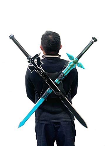 SAO Kiritos Foam Sword Fantasy One Hand Foam Medieval Sword, Rapier for Cosplay, Gift, Collections, and Props (E/DR/Sheath Combo)