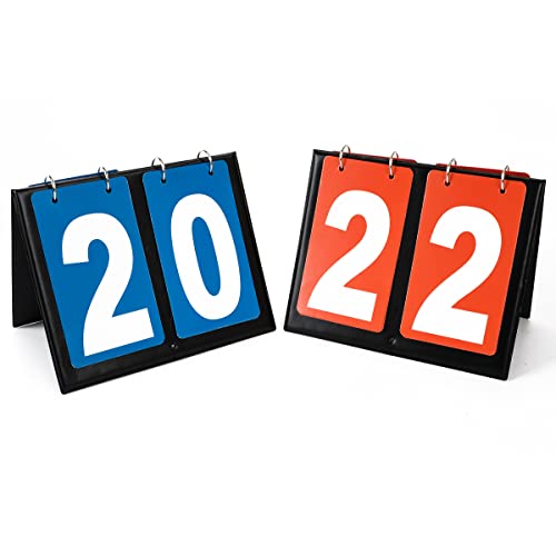 Portable Table Top Scoreboard Flipper, Multi Sports Score Flip Scoreboard Score Keeper - color: Style 2