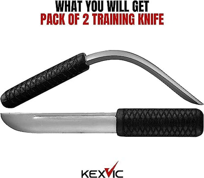 Fake Rubber Knife Pack of 2- Professional Martial Art Self Defence MMA Training Weapon