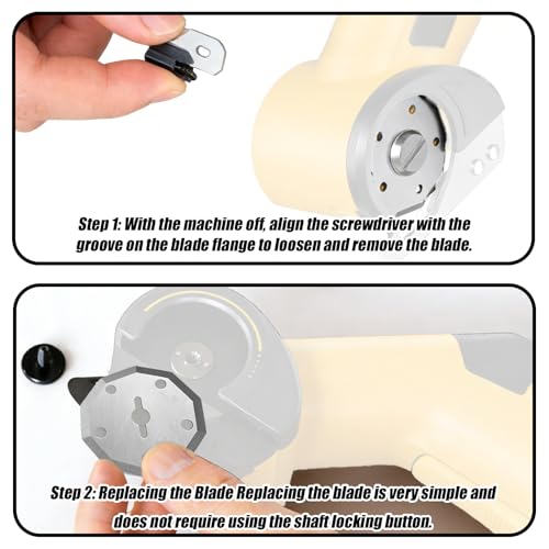 2pcs Electric Scissor Replacement Blades, Steel Cordless Cardboard Cutter Blades Compatible with Most Electric Scissors & Box Cutters
