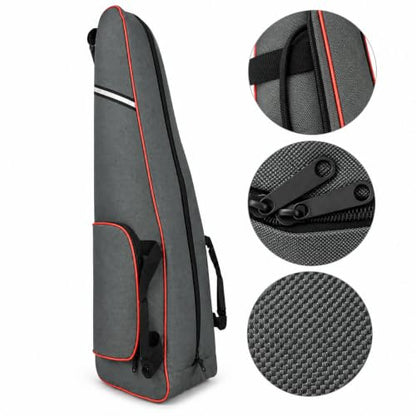 Fencing Bag with Wheels, Rolling Fencing Bag for Foil Epee Saber, Long Sword Carrier for HEMA and Fencing Gear, Side Pocket and Carry Handles - color: Grey