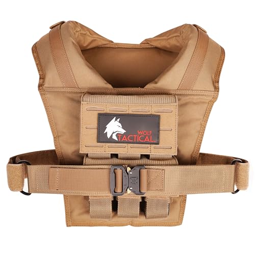 WOLF TACTICAL Weighted Training Vest - Weighted Vest Men Strength Training Weight Vests Workout Vest Weight Vest for Men - color: Tan, size: 25 LB