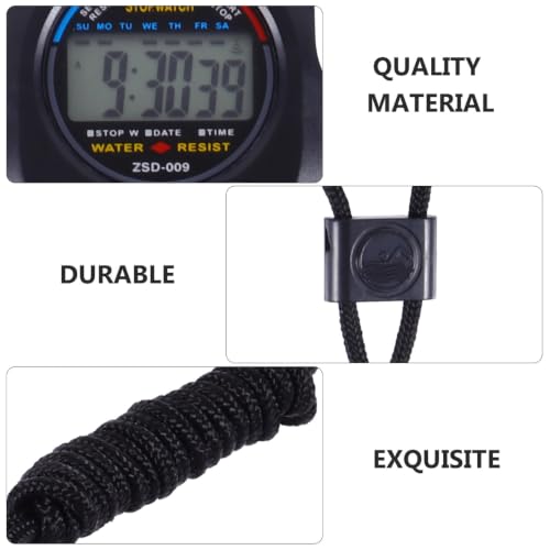 UPKOCH Multi-Function Game Stopwatch Digital Match Timer with Lanyard Handheld Training Timer for Referees Coaches Running Swimming Track and Field Practice