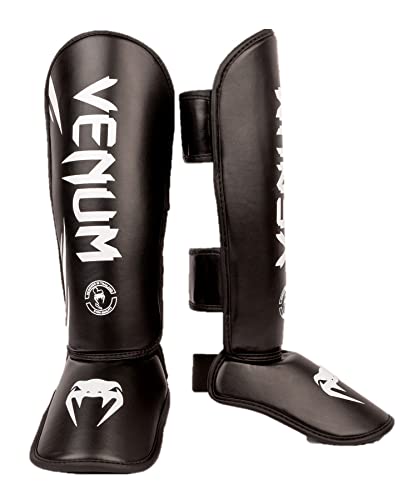 Venum Challenger Kids Shin Guards - color: Black/White, size: Large