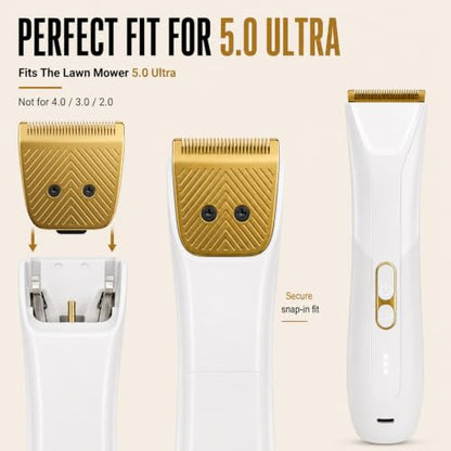 3 Pack Gold Replacement Trimmer Blades for Manscaped Lawn Mower 5.0 - color: Gold Trimmer Blade, size: 3 Pack