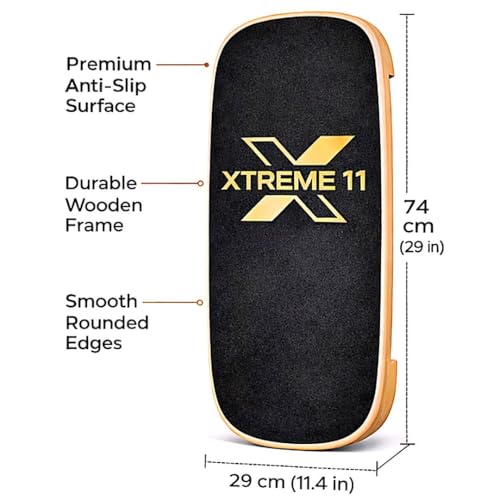 Wooden Balance Board Trainer, Non-Slip Roller for Surf & Skate