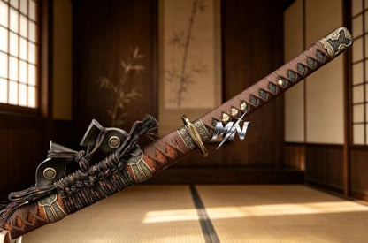 Handmade Japanese Tachi Katana T10 Carbon Steel Clay Tempered Sharp Blade