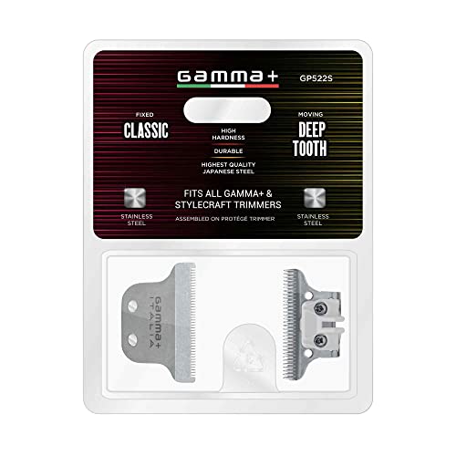 GAMMA+ Hair Trimmer Fixed Moving Blade Replacement Professional Grade - style: Contemporary