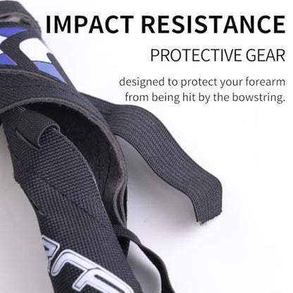 11.2in Long/6.7in Short Armguard Professional Competition Archery Bow Range with 4-Strap/2-Strap Buckles Shooting Practice Guard Nylon Carbon Forearm Protector Arm Guard - size: Black Long
