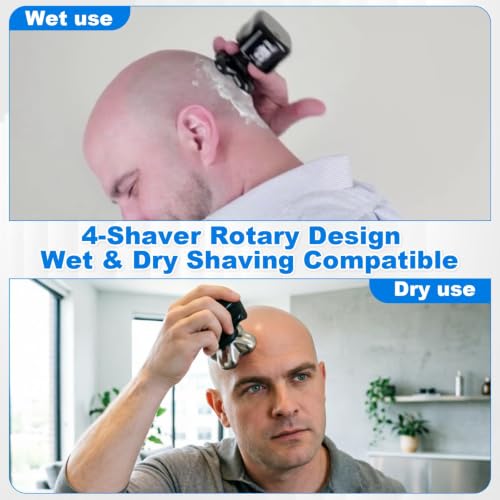 2 Pack 4-Shaver Replacement Heads for Skull Pitbull Series - size: 2 Repl Head