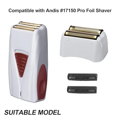 Replacement Foil & Cutter for Andis reSURGE Shaver 17300,White - color: White/3Pack