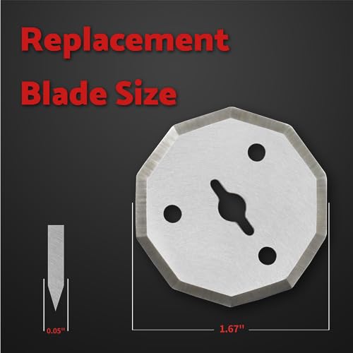 S&F STEAD & FAST Replacement Blade for Cordless Electric Scissors, 2 Pack, compatible with Worx WX082L WX081L WX080L RC2600K RC2601 RC2602 WX2300 and many other rotary cutters