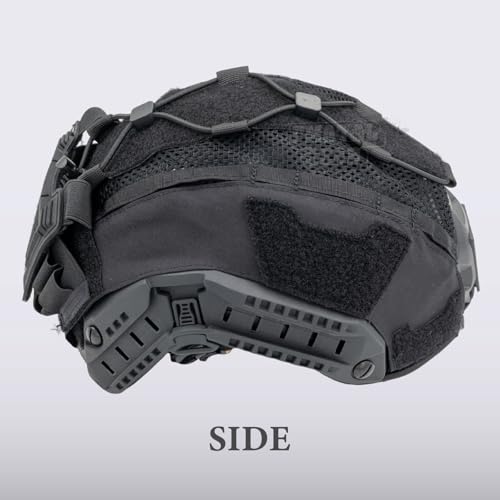 FMATAL GEAR Multifunctional Tactical Helmet Cover for Maritime Helmets, Compatible with Airsoft, Paintball, and Cosplay - color: BK