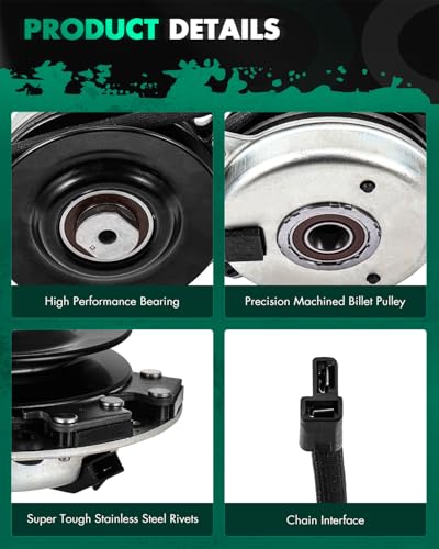 SCITOO Lawnmower PTO Clutch Fit for John Deere for Scotts GY20108 GY20652 - style: GY20652