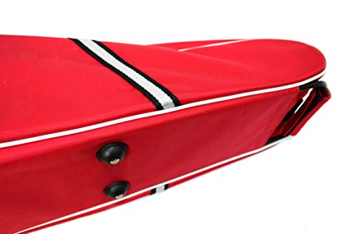 LEONARK Fencing Draw-bar Wheel Bag for Epee Saber and Foil - Hema Sword Bag Trolley Case for Fencing Suit and Mask - color: Wheeled Red