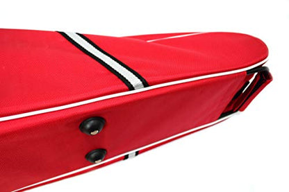 LEONARK Fencing Draw-bar Wheel Bag for Epee Saber and Foil - Hema Sword Bag Trolley Case for Fencing Suit and Mask - color: Wheeled Red