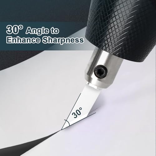 Hanboost 24PCS Ceramic Blade Replacement Kit for C1 Cordless Ultrasonic Cutter Knife for 3D Printing Prototyping DIY Projects. (Ceramic Blade (24Pcs))