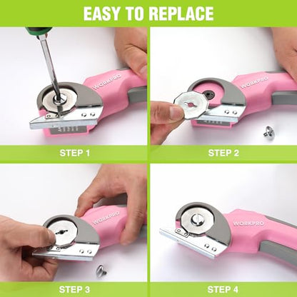 WORKPRO Replacement Rotary Blade, Fits W125202A Electric Scissors